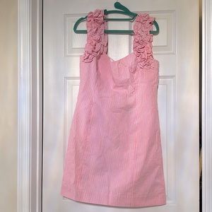 NWT Lilly Pulitzer Devina Dress/pink cosmo seer sucker. Size 10.